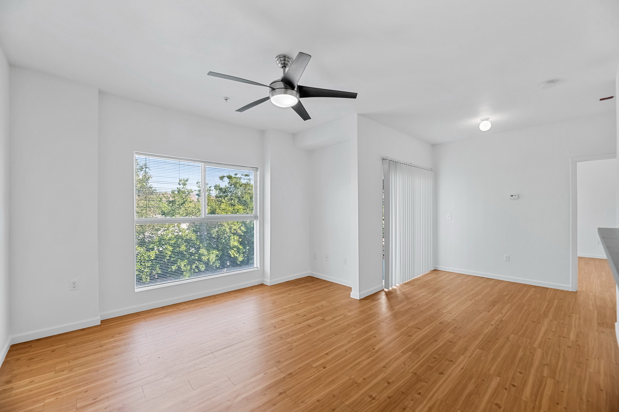 Green Spring Apartments near TXST unfurnished living room and dining space